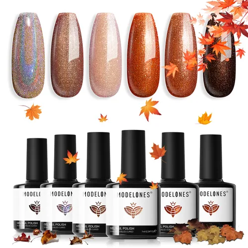 Vista 22 de Modelones - Juego de esmaltes de gel transparente, capa base de gel superior, sin limpieza, 0.5 onzas líquidas Un conjunto claro