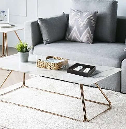 Vista 6 de Bandeja rectangular de piel sintética pequeña para servir de 10 x 8 pulgadas, moderna y elegante bandeja decorativa para mesa de café, joyería