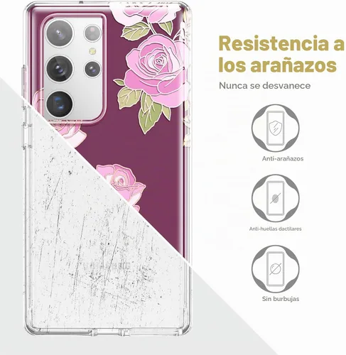 Vista 4 de SURITCH Funda para Samsung Galaxy S23 Ultra, [Protector de Pantalla Integrado] [Protección de Doble Capa] Protección Completa Resistente a Golpes