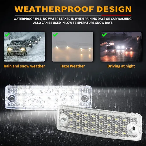 Vista 5 de Gempro Conjunto de Luz LED para Placa de Matrícula Montaje de Lámparas de Etiqueta de Parachoques Trasero para 1996-2023 4Runner 2008-2022 Sequoia