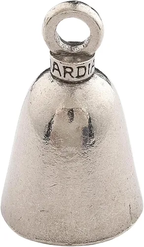 Vista 12 de Guardian Bell Campana de buena suerte con llavero y bolsa de regalo de terciopelo negro Campana de motocicleta Peltre sin plomo Hecho