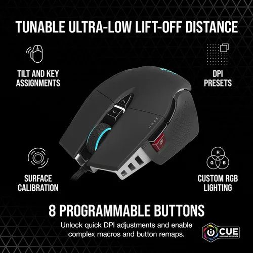 Vista 7 de CORSAIR Ratón para juegos M65 RGB Ultra, FPS sintonizable (renovado)