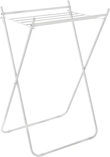 Vista 3 de Honey-Can-Do Estante de secado de ropa plegable fácil de plegar – Estante de lavandería de metal resistente, soporta 40 libras, perchero de ropa que