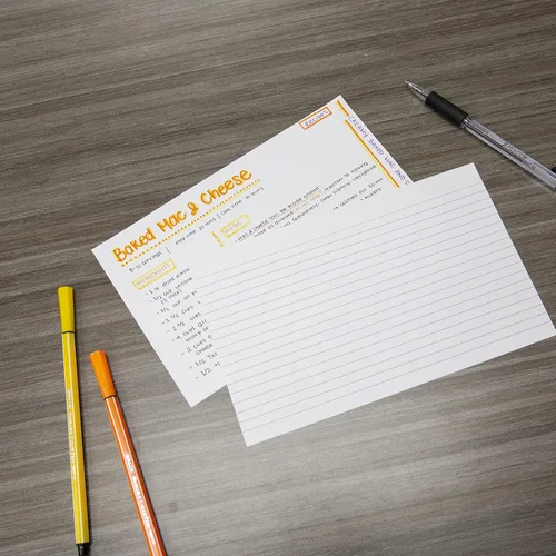 Vista 7 de BAZIC - Libro de tarjetas de índice a rayas de 3 x 5 pulgadas, 100 unidades, notas encuadernadas en espiral, tarjetas blancas con rayas