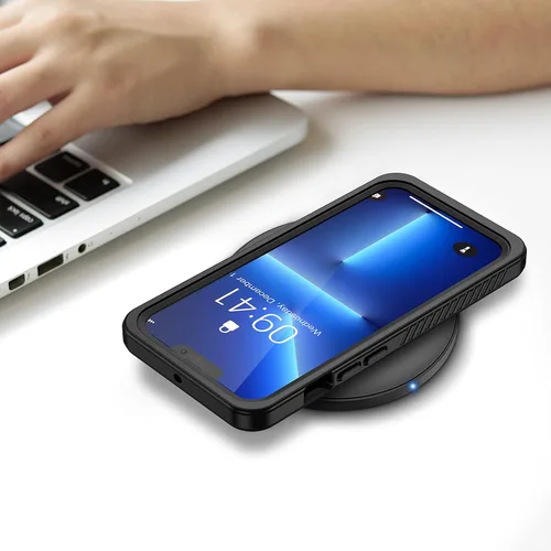 Vista 7 de Lanhiem Funda para iPhone 13 Pro Max, IP68 impermeable a prueba de polvo a prueba de golpes con protector de pantalla, cubierta frontal y trasera