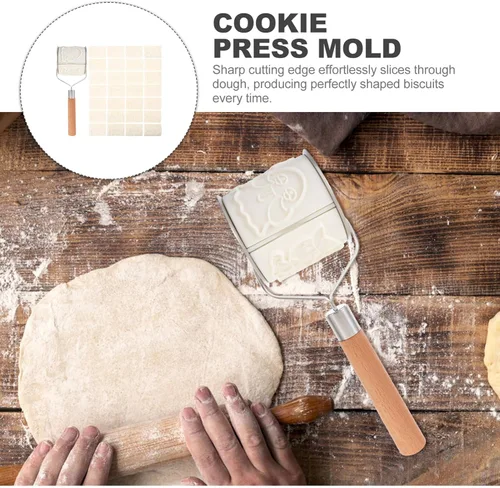 Vista 7 de EXCEART Moldes para galletas de bricolaje, 8 patrones de animales para festivales, cortadores de galletas rodantes resistentes