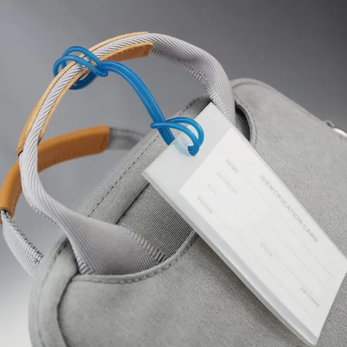 Vista 5 de 110 trabillas de plástico para equipaje de viaje, correas de PVC para identificación, tarjetas de identificación, tarjetas de identificación