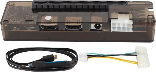 Vista 7 de Base externa para GPU, base de tarjeta gráfica PCIe 3.0 de 6 pines para laptop con interfaz de tarjeta de video independiente para un mejor