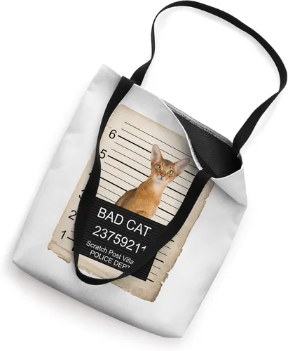 Vista 2 de Abyssinian Cat taza shot bad Cat Tote Bag