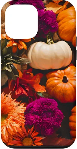 Vista 16 de Funda con temática de otoño para iPhone 16, diseño de calabaza, niña, mujer, diseño vintage de otoño