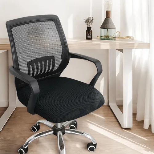 Vista 2 de Sunnyway Funda elástica para asiento de silla de oficina, funda elástica para silla con correas de amarre, funda para silla de comedor, lavable a
