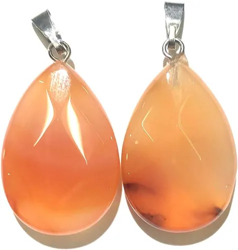 Vista 9 de LE SKY 12 colgantes de piedra natural en forma de gota de agua con forma de ágata de cristal facetado, piedra de Reiki para hacer joyas y collares