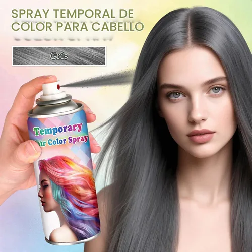 Vista 7 de Spray de color temporal gris para el cabello para mujeres, 120ML (gris)