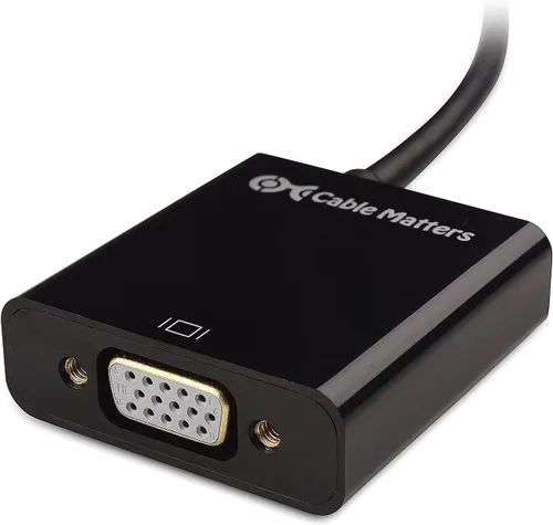 Vista 4 de Cable Matters Adaptador Micro HDMI a VGA, Convertidor Micro HDMI, Negro