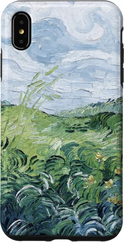 Vista 11 de Van Gogh - Carcasa para iPhone 17, diseño de campos de trigo verde