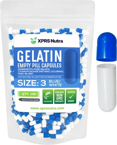 Vista 20 de XPRS Nutra Cápsulas vacías tamaño 3 – 1000 cápsulas vacías de gelatina – Pastillas de relleno de cápsulas de bricolaje – Tapa de gel de píldora