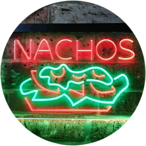 Vista 11 de ADVPRO Nachos Café - Letrero de neón LED de doble color, azul y rojo, 16 x 12 pulgadas, st6s43-i0314-Br