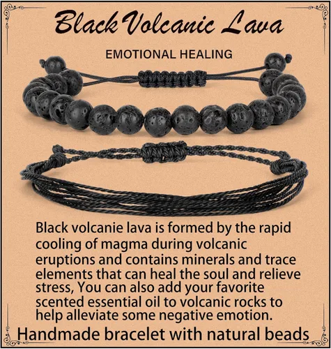 Vista 70 de LPBeads Pulsera de piedra natural hecha a mano de tamaño ajustable