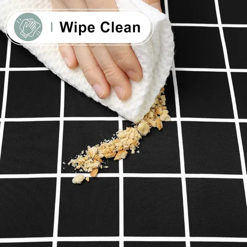Vista 8 de misaya 6 Pack Rectangle Waterproof Fabric Table Cloth, Plaid Stain Resistant Polyester Tablecloth, Washable Cloth Table Cover for Dining Room