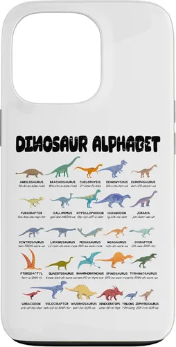 Vista 10 de iPhone 16 Alfabeto de dinosaurio - Tipos de dinosaurios - Estuche de identificación de dinosaurios