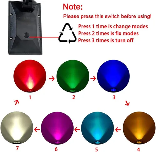 Vista 3 de Luces solares de color para exteriores, impermeables, 7 LED que cambian de color, focos solares para patio, jardín, patio, césped, 2 fotos