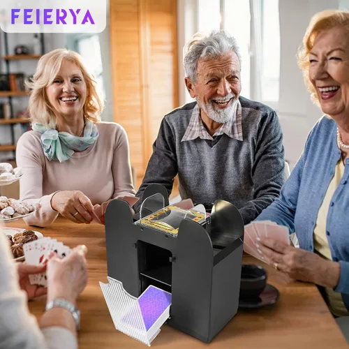 Vista 3 de FEIERYA Barajador automático de cartas 2 barajas y 6 barajas