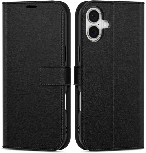Vista 84 de oakxco Funda tipo cartera para iPhone SE 2022/2020/8/7 con soporte para tarjeta de crédito, funda magnética RFID delgada tipo libro con tapa