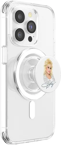 Vista 3 de Dolly Parton Smirk PopSockets PopGrip: agarre intercambiable para teléfonos y tabletas PopSockets MagSafe PopGrip para iPhone