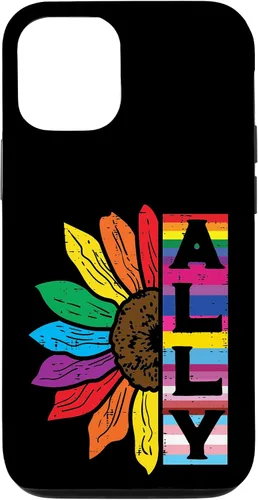 Vista 26 de iPhone 16 Lgbt Gay Ally Sunflower Rainbow Pride Flag Men Women Kids Case