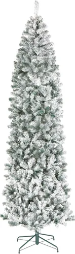 Vista 4 de National Tree Company First Traditions - Árbol de Navidad flocado de acacia, 4.5 pies