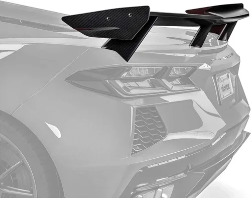 Vista 2 de Vicrez Alerón trasero de fibra de carbono de ala alta vz102208 Compatible con Chevrolet Corvette C8 2020-2026