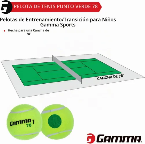 Vista 6 de Gamma Orange 60 and Green 78 Dot Training Tennis Balls for Kids & Beginners, Low-Compression Core Reduces Speed & Bounce, Great for Tennis Practice