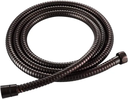 Vista 8 de Manguera de ducha de mano entrelazada de acero inoxidable de 59 pulgadas, latón antiguo