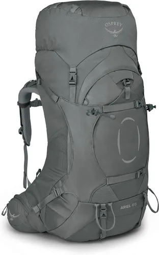 Vista 3 de Osprey Ariel 65L Mochila de senderismo para mujer, Azul Cerámico, WXS/S, Ajuste extendido Cerámica Azul - Ajuste Extendido