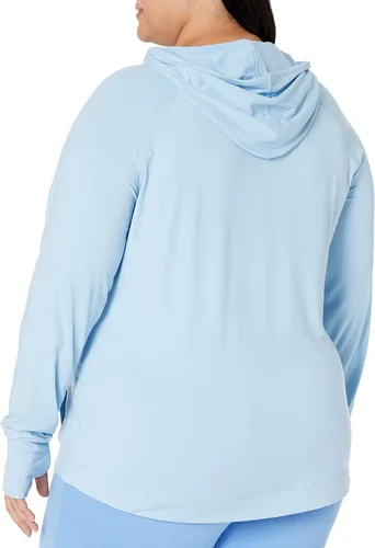 Vista 6 de Tienda Essentials Sudadera con capucha para mujer Brushed Tech Stretch Popover (disponible en tallas extragrandes)