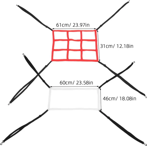 Vista 9 de Baseball Softball Pitching and Batting Practice Net Set, Adjustable Target Hitting Net with 1 White and 9 Red Scoring Zones, Sturdy Training Cage