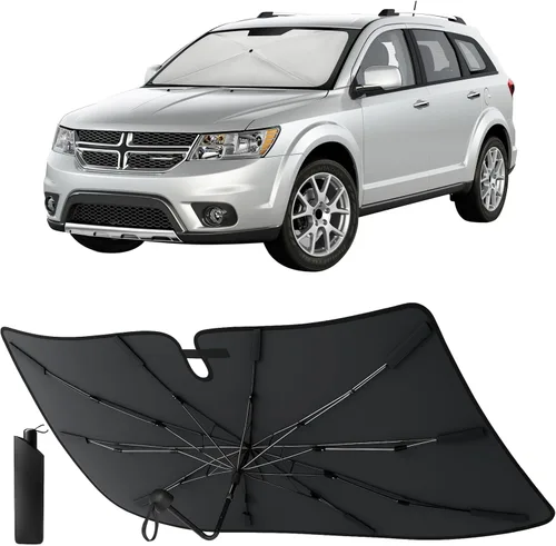 Vista 38 de EcoNour Parasol plegable para parabrisas de Mazda 3 2014-2016 2017 2018, parasol para ventana delantera de automóvil, protección UV, bloqueador