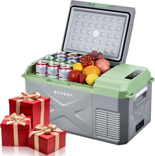 Vista 12 de BODEGACOOLER Refrigerador de Coche de 12 Voltios, Refrigerador de Coche de 34 Cuartos de Galón (32L) de Doble Zona, Congelador Portátil de 12V