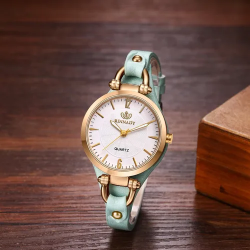 Vista 2 de Avaner Relojes de cuarzo de cuero para mujer correa delgada con cara pequeña para mujer, elegante vestido de pulsera