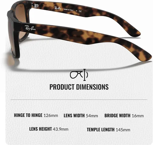 Vista 31 de Ray-Ban RB4165 JUSTIN CLASSIC - Gafas de sol de forma cuadrada con kit oficial de gafas