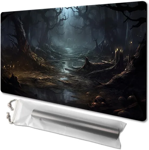 Vista 30 de MTG - Tapete de juego tamaño 24 x 14 pulgadas, bolsas de almacenamiento antideslizantes, ideal para entusiastas de los juegos de cartas, tapete