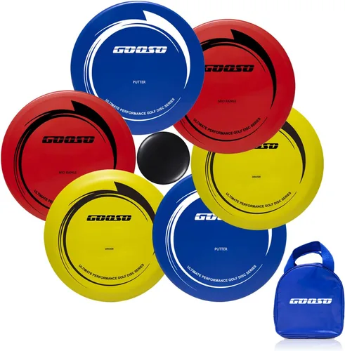 Vista 9 de GOOSO Juego de discos de golf – Discos de conductor, rango medio y putter con bolsa de golf de disco para exteriores y patio trasero, plástico
