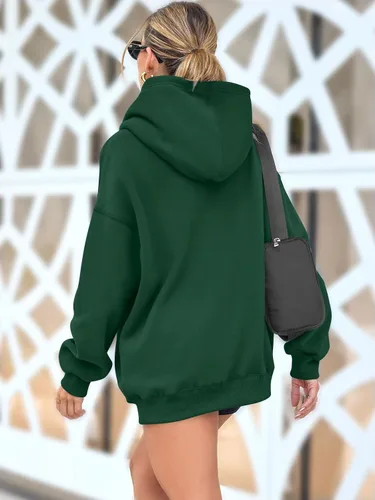 Vista 14 de AUTOMET Sudaderas de gran tamaño con capucha de forro polar para mujer, camisas de manga larga, sudaderas con bolsillo para otoño 2025