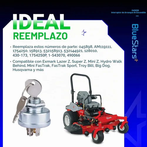 Vista 5 de BlueStars 045898 Interruptor de arranque de encendido 2 teclas – Compatible