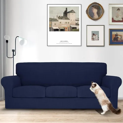 Vista 92 de MAXIJIN 2 piezas de fundas para silla con brazos, funda para silla de sofá para sala de estar, funda elástica para perros para una silla con 1 cojín