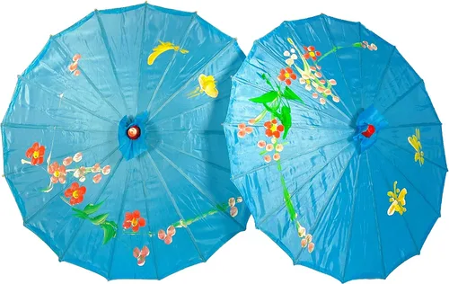 Vista 2 de TJ Global Pack de 2 sombrillas japonesas chinas de 33 pulgadas para bodas fotografías disfraces cosplay decoración y otros eventos 2 paraguas