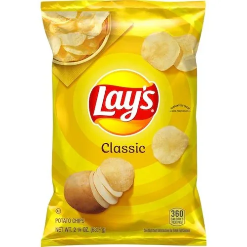 Vista 7 de Lays Classic Potato Chips, 2.25 onzas - 24 por caja.