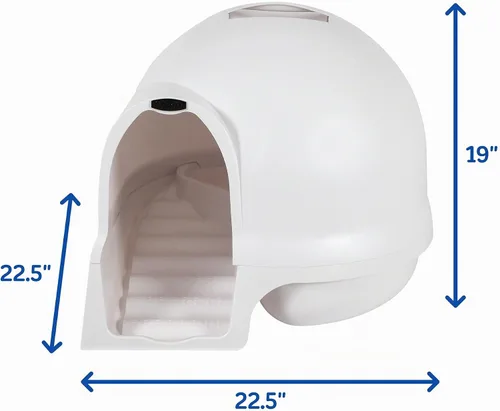 Vista 3 de Cajas de arena Petmate en forma de cúpula, N/A, Blanco Perlado