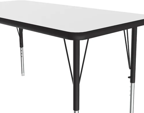 Vista 4 de Correll - Mesa rectangular de 24 x 36 pulgadas, mesa de actividades superior de borrado en seco, altura ajustable (19 a 29), laminado de alta