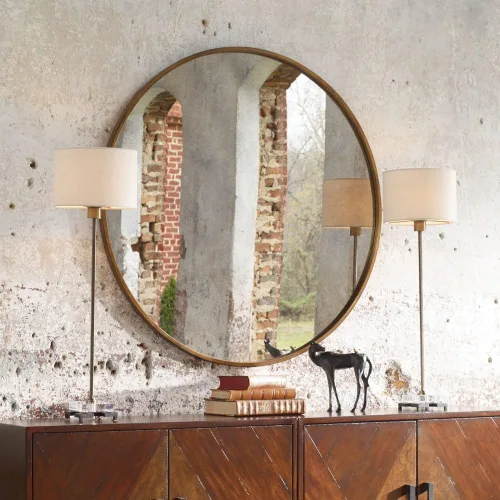 Vista 6 de Uttermost Lámpara de mesa tipo buffet de latón antiguo Danyon